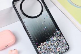 Torbica Frame Glitter za Xiaomi Redmi A3 crna
