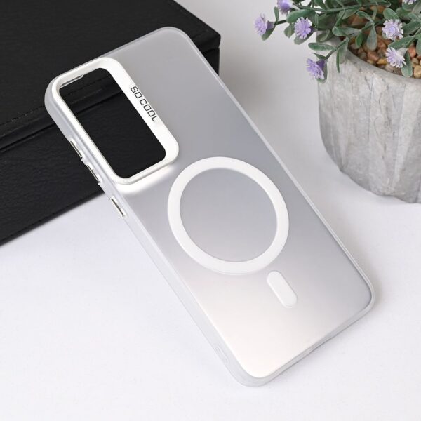Torbica Magsafe Clear za Samsung S936B Galaxy S25 Plus srebrna
