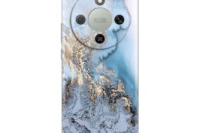 Torbica Silikonska Print za Honor Magic 8 Lite Blue Gold Marble
