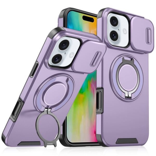 Torbica CamShield Ring stand za iPhone 16 Plus 6.7 ljubicasta