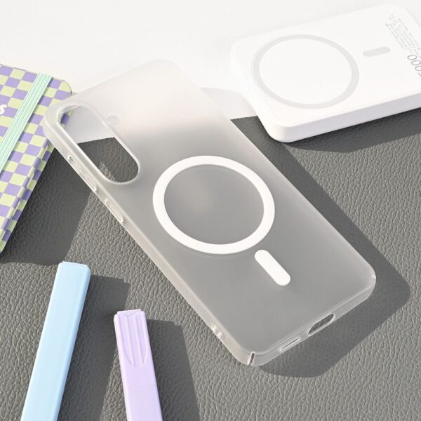 Torbica Magsafe Matte PC za Samsung S936B Galaxy S25 Plus bela
