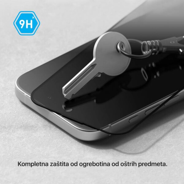 Zastitno staklo Tempered Glass Privacy Teracell Titan 2.5D za iPhone 12/12 Pro 6.1 crni