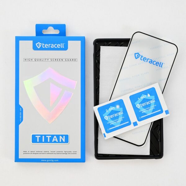 Zastitno staklo Tempered glass Teracell Titan 2.5D za iPhone 15 Plus/16 Plus 6.7 crni