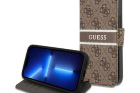 Torbica Guess Stripe Bk Pu za iPhone 13 Pro 6.1 braon (GUBKP13L4GDBR)
