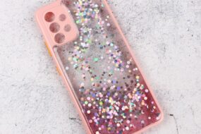 Torbica Frame Glitter za Samsung A325F Galaxy A32 4G (EU) roze