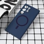Torbica Magsafe Pure color za Samsung S928B Galaxy S24 Ultra tamno plava